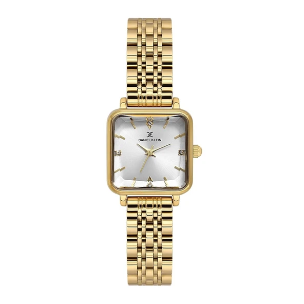 Daniel Klein DK.6.10930.2 Elite Gold Çelik Kordon Kare Model Modern Zarif Minimal Kadın Kol Saati ürün görseli 1