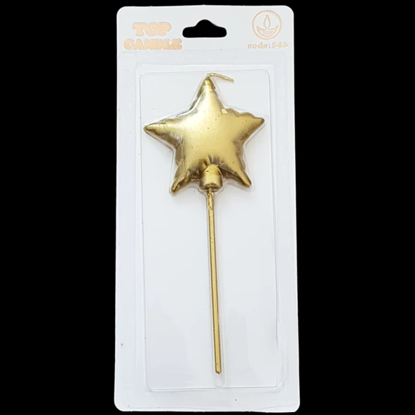 Altın Yıldız Pasta Mum 13 cm * 1 Adet ürün görseli 1