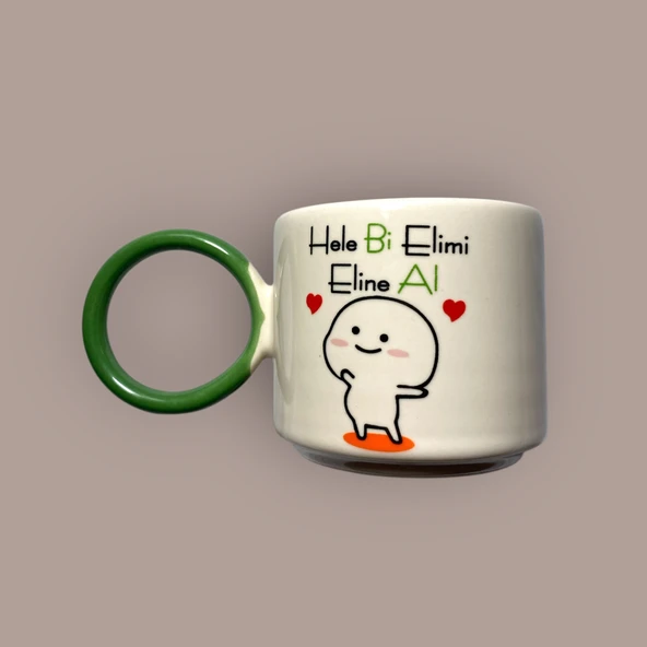 Yeşil Kulplu Aşk Kupası - Resim 2