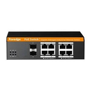 FOREDGE 8port POE LS1010GPS GIGABIT 2-SFP YÖNETİLEBİLİR ENDÜSTRİYEL SWITCH ürün görseli