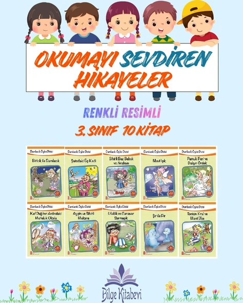3.Sınıf Okumayı Sevdiren Renkli Resimli Hikayeler 7 - 10 Kitap ürün görseli 1