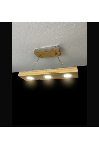 Dekoratif Ahşap Spot Aydınlatma Avize ürün görseli