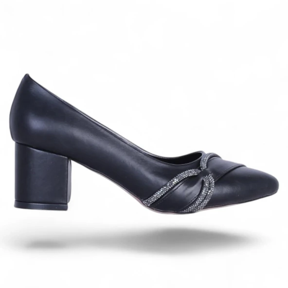 Ayakcenter Pıno3 Siyah Kadın 7Cm Topuklu Ayakkabı - Resim 2