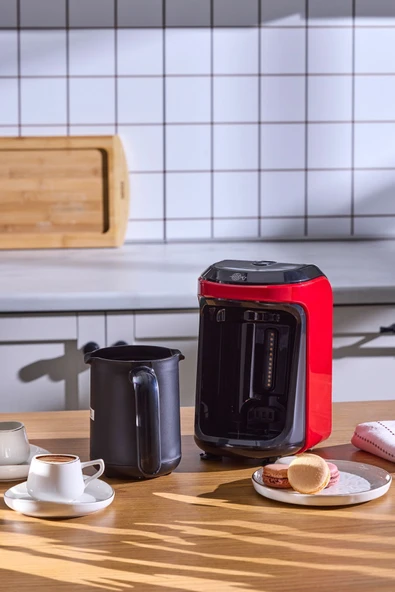 Hatır Hüp Türk Kahve Makinesi 5 Fincan Kapasiteli Ruby - Resim 2