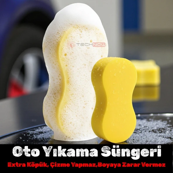 Technow Sponge Oto Yıkama Süngeri Araba Temizleme Köpükleme ve Araç Yıkama Yumuşak Doku ürün görseli 1