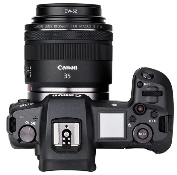 Ayex EW-52 Metal Parasoley, Canon RF 35mm F1.8 MACRO IS STM ile Uyumlu, Vidalı Alüminyum Lens Hood - Resim 8