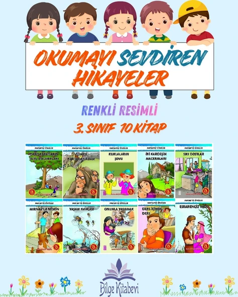 3.Sınıf Okumayı Sevdiren Renkli Resimli Hikayeler 13 - 10 Kitap ürün görseli 1