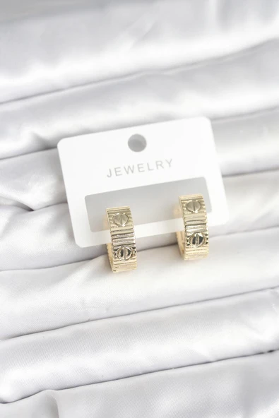 Pirinç Gold Renk Halka Kadın Küpe ürün görseli 1