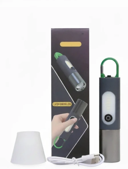 El Feneri Kamp Lambası 750 Lümen Şarjlı Type-c - Resim 4