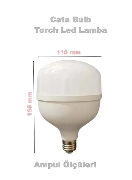 CATA 45W E-27 Torch Led Ampul Bulb 6400K Beyaz Işık 220v 4900lm - Resim 2