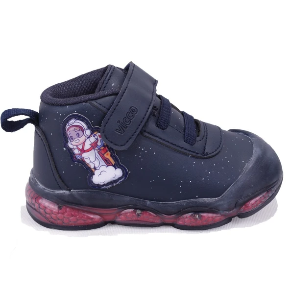 Vicco Geminis 946E25K447 Lacivert Ortopedik Işıklı Erkek Bebe Spor Bot - Resim 2