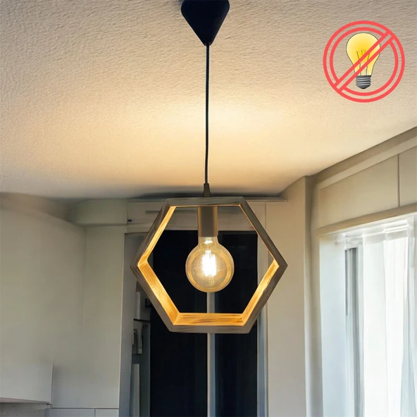 6gen ahşap avize ürün görseli