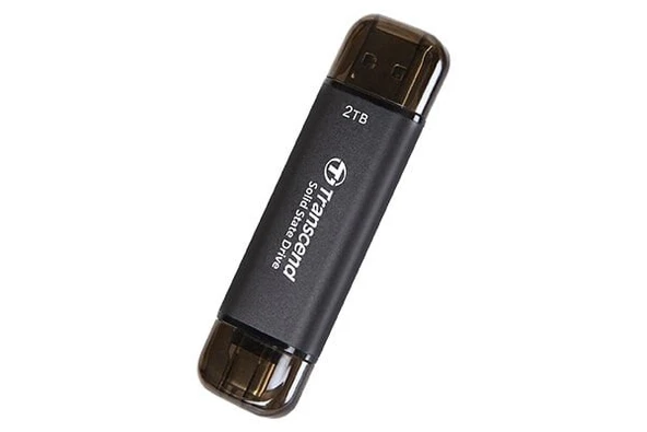 Transcend ESD310 Portable 256GB Siyah SSD USB Type-A, Type-C (TS256GESD310C) - Resim 2