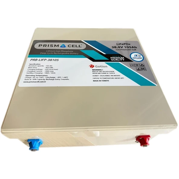 Prismacell Lifepo4 36 Volt akü 38.4 Volt 105ah 4032 Watt Minn Kota Sanal Çapa Aküsü - Resim 2