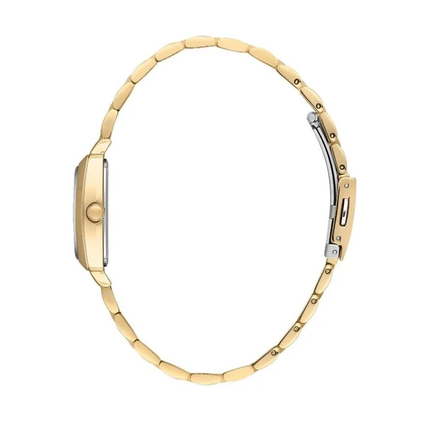 Daniel Klein DK.1.10842.2 Altın Sarı Gold Kavisli Dikdörtgen Model Taşlı Premium Kadın Kol Saati - Resim 2