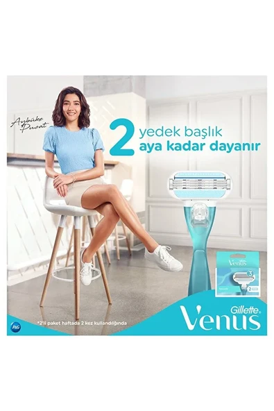 Gillette Venus Smooth Kadın Yedek 2li Tıraş Bıçağı - Resim 7