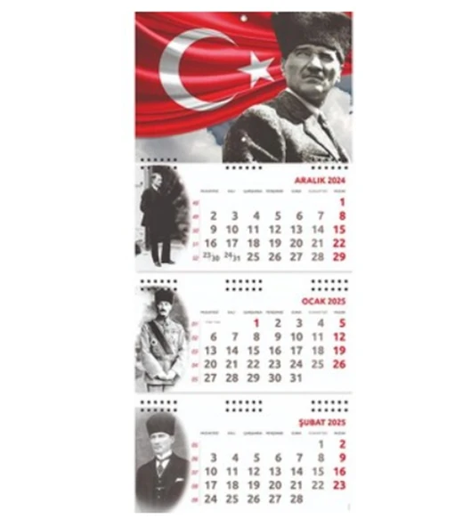 Lizy Gemici Takvimi Atatürklü 33X24Cm 2026 ürün görseli 1