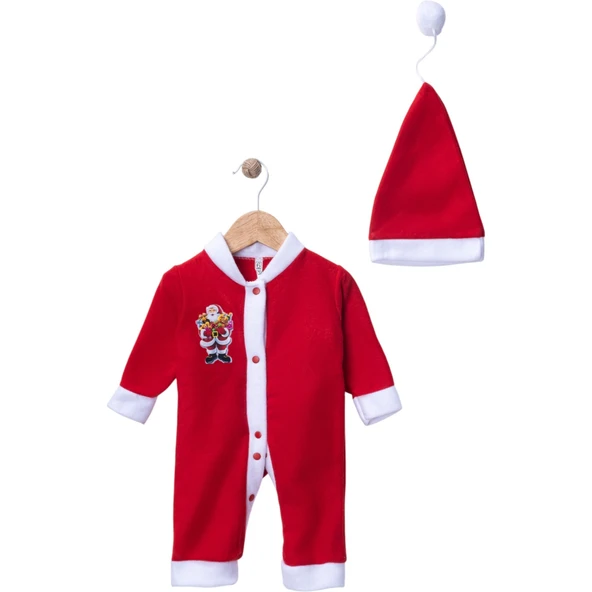 BEBEK YILBAŞI NOEL TEMALI NOEL BABA BASKILI TULUM - Resim 4