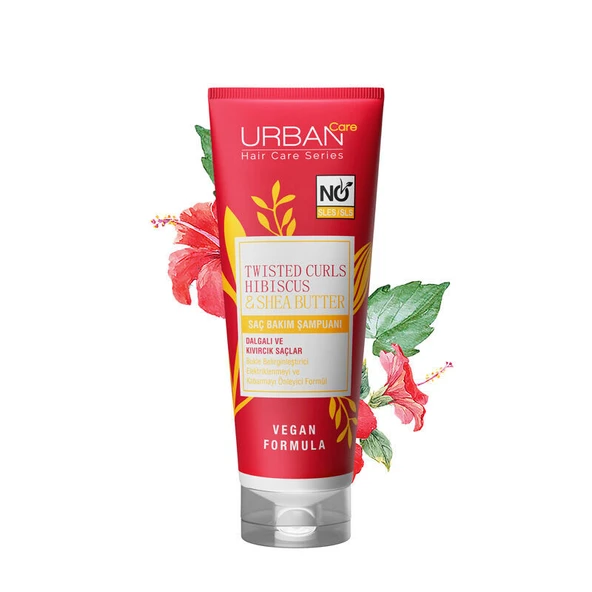 Urban Care Hibiscus ve Shea Yağı İçeren Bukle Belirginleştirici Saç Bakım Şampuanı 250 ml - Resim 2