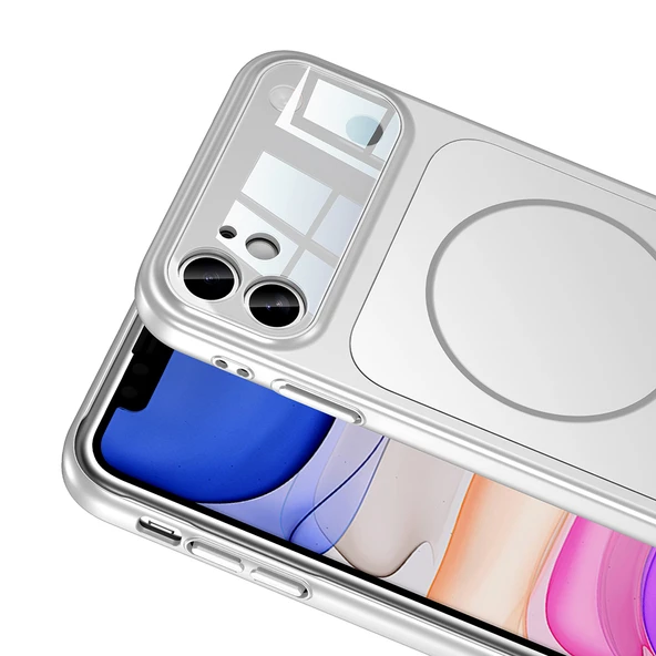 iPhone 11 Uyumlu İphone 17 Görünümlü Kılıf Kablosuz Şarj Özellikli Kamera Korumalı Formen Kapak - Resim 8