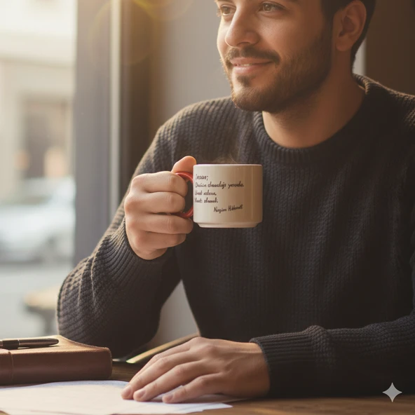 Nazım Hikmet Şiirli Kupa ürün görseli 1