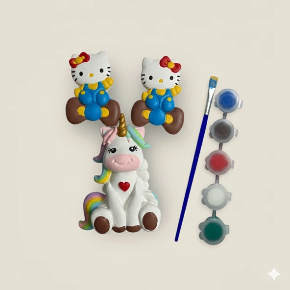 Minik Ressamlar Atölyesi: 3'lü Alçı Boyama Seti ürün görseli 1