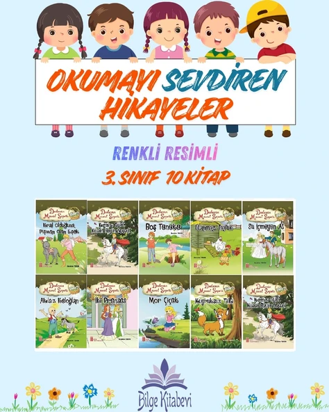 3.Sınıf Okumayı Sevdiren Renkli Resimli Hikayeler 4 - 10 Kitap ürün görseli 1