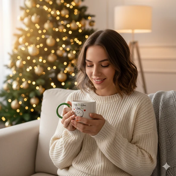 Yeşil Kulplu Aşk Kupası ürün görseli 1