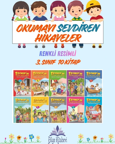 3.Sınıf Okumayı Sevdiren Renkli Resimli Hikayeler 4 - 10 Kitap ürün görseli 1