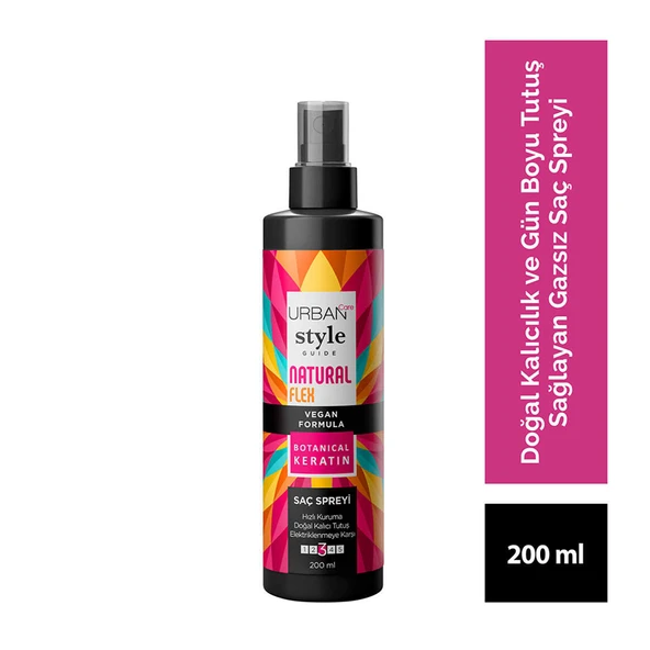 Urban Care Style Guide Natural Flex Gazsız Saç Spreyi 200 ml - Resim 2