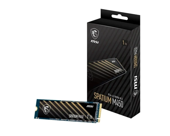 1TB MSI SPATIUM M450 PCIE 4.0 NVME M.2 V1 3400/2400MB/s ürün görseli