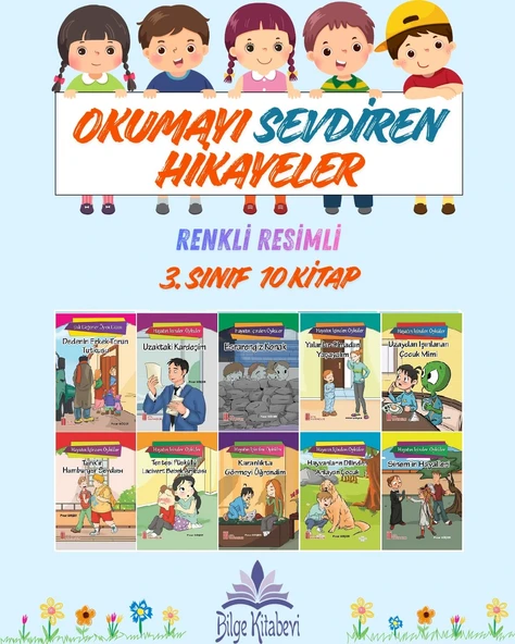 3.Sınıf Okumayı Sevdiren Renkli Resimli Hikayeler 14 - 10 Kitap ürün görseli 1