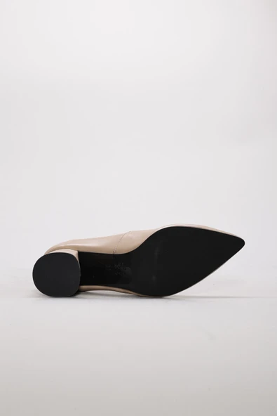 Hakiki Deri  Kadın Kısa Topuklu Ayakkabı 215ZA2764 - Resim 10