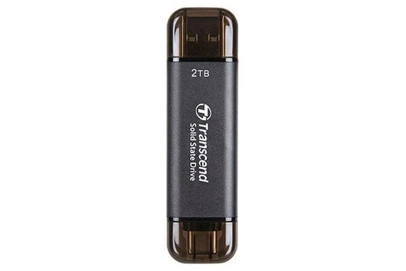 Transcend ESD310 Portable 256GB Siyah SSD USB Type-A, Type-C (TS256GESD310C) ürün görseli 1