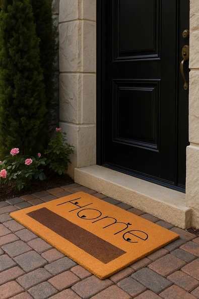 Valerine Life Velür Coco Dokulu Welcome Hoş Geldiniz Kapı Önü Dış Mekan Paspası 45x70cm 27YCM260105 - Resim 2