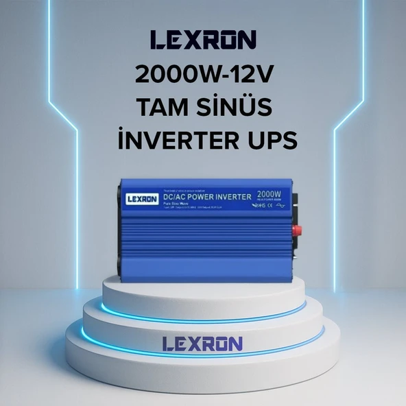 Lexron 2000W 12V 2000 WATT TAM SİNÜS İNVERTER (UPS) ŞARJLI ürün görseli 1