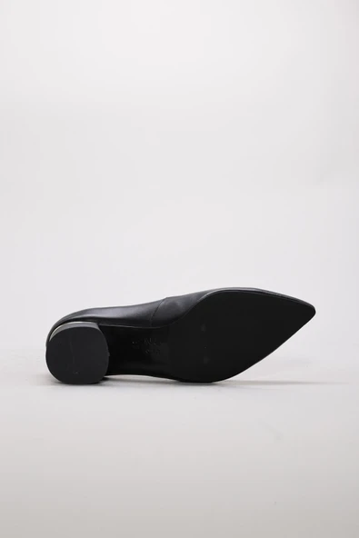 Hakiki Deri  Kadın Kısa Topuklu Ayakkabı 215ZA2764 - Resim 5