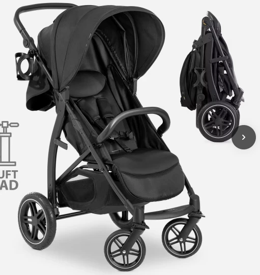 Hauck Rapid 4D Air Bebek Arabası Siyah ürün görseli