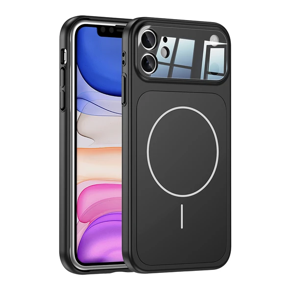 iPhone 11 Uyumlu İphone 17 Görünümlü Kılıf Kablosuz Şarj Özellikli Kamera Korumalı Formen Kapak - Resim 4