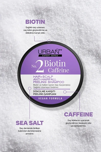 Urban Care Biotin Caffein Dökülme Karşıtı Peeling Şampuan 200 ml - Resim 3