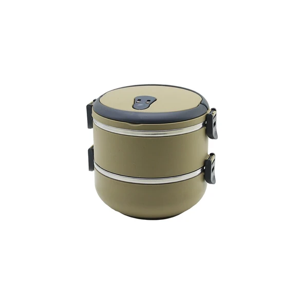 KAHVERENGİ 2Lİ SEFER TASI SAKLAMA KABI 1.2LT (2818) ürün görseli 1