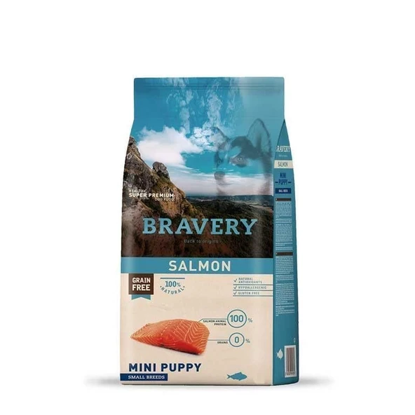 Bravery Puppy Mini Somon Tahılsız Yavru Köpek Maması 2Kg ürün görseli 1