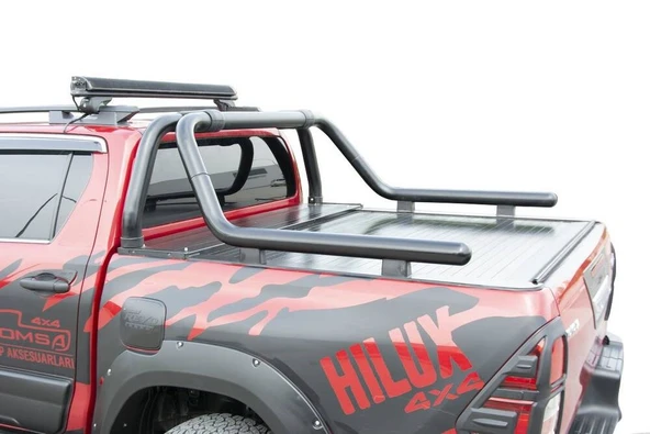 OMSA Toyota Hilux Kobra Roll Bar Çap:76 Siyah 2015 ve Sonrası ürün görseli 1