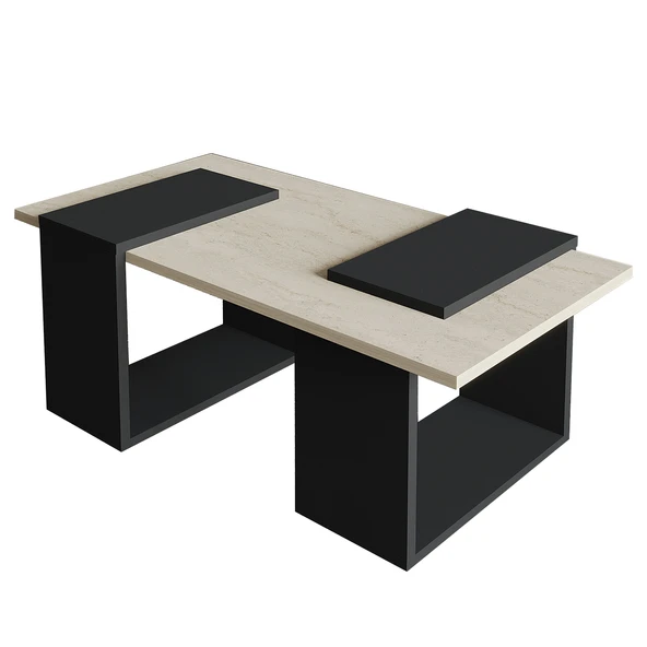 Matris Modern Orta Sehpa – Geometrik Tasarım ve Şık Detaylar - Resim 4