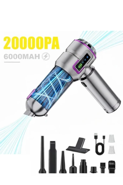 ST-6697APlus 20000 PA Şarjlı Kablosuz El Süpürgesi | Fırçasız Motorlu Güçlü Araç Süpürgesi ürün görseli 1