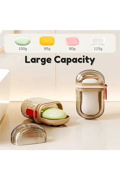 TİNEKE  Şeffaf Kutu Şeklinde Plastik Katı Sabunluk Pratik Kullanımlı Hijyenik Banyo Sabun Kabı 1 ADET - Resim 3