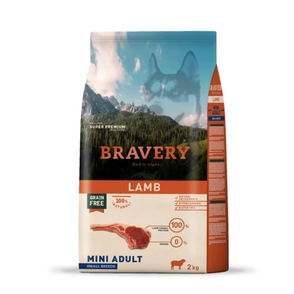 Bravery Lamb Kuzulu Küçük Irk Yetişkin Köpek Maması 2 Kg ürün görseli 1
