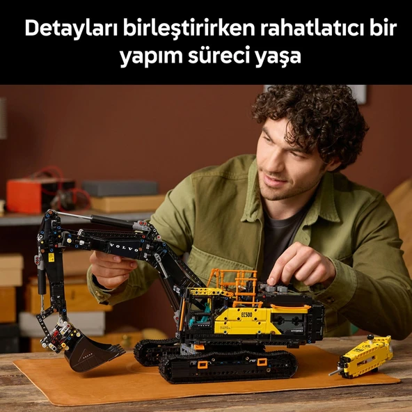 ® Technic Volvo EC500 Hybrid Ekskavatör 42215 – Yetişkinler Için Motorlu ve Fonksiyonel Inşaat Aracı Model Yapım Seti (2359P) - Resim 6