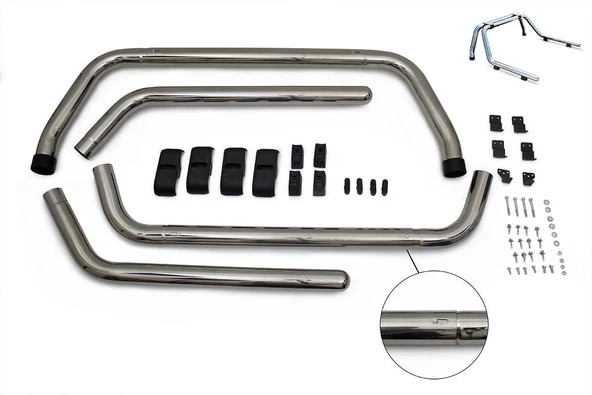 OMSA Dodge Ram Kobra Roll Bar Çap:76 Krom 2009 ve Sonrası - Resim 2