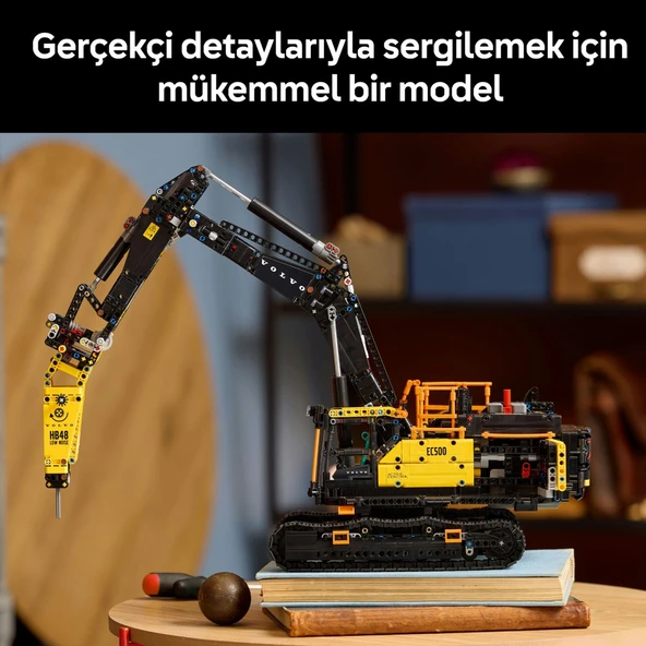 ® Technic Volvo EC500 Hybrid Ekskavatör 42215 – Yetişkinler Için Motorlu ve Fonksiyonel Inşaat Aracı Model Yapım Seti (2359P) - Resim 10